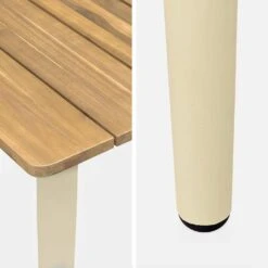 Table De Jardin Bois Et Métal 6 Places Couleur : Ivoire -Jardin Et Extérieur ackd150rivo c58b7efcf695062395eaecc01d102646
