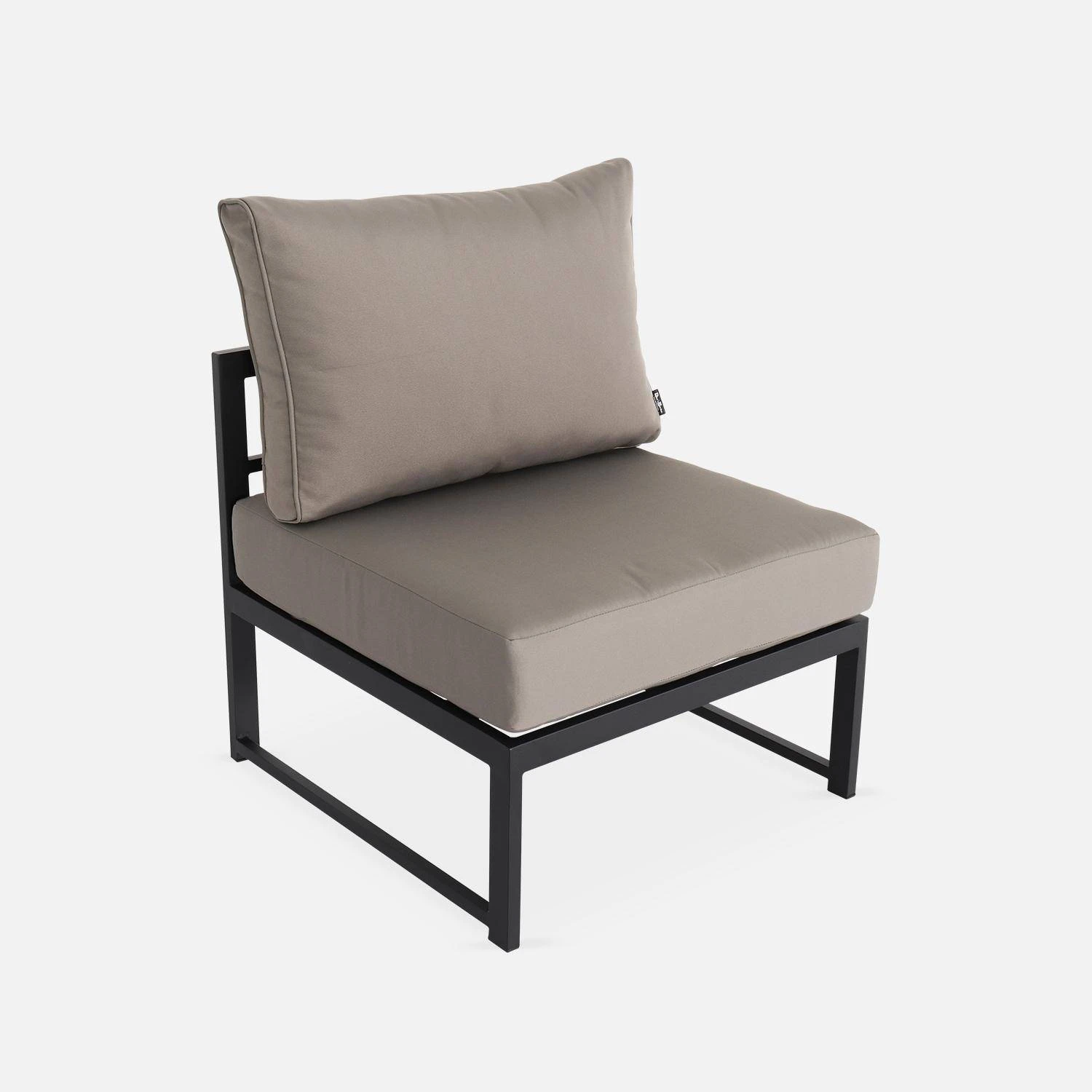 Salon De Jardin D'angle Aluminium 5 Places Couleur : Anthracite / Taupe 9 Salon De Jardin D'angle Aluminium 5 Places Couleur : Anthracite / Taupe – Image 7