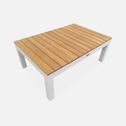 Salon De Jardin Bois Et Aluminium 5 Places Couleur : Beige -Jardin Et Extérieur afec3101whbg cbf526965d1d58a93e49888c2a234d76