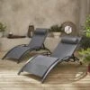 Bain De Soleil Aluminium Textilène, Multi Positions (lot De 2) Couleur : Anthracite / Gris -Jardin Et Extérieur afloungeatx2 fac5094b95ece57bd79b238ef0f5a9be