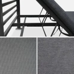 Lit De Jardin Aluminium, 2 Matelas Inclinables, Toit Avec Panneaux Amovibles Couleur : Anthracite / Anthracite -Jardin Et Extérieur afsunbedat 2df88dd6f895cf550ee0e6718ba601dc