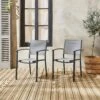 Fauteuils De Jardin Empilables Aluminium Et Textilène (lot De 2) Couleur : Gris Clair -Jardin Et Extérieur aftxchrx2atgy 59bc47c55b324f5e9227fd581584034f