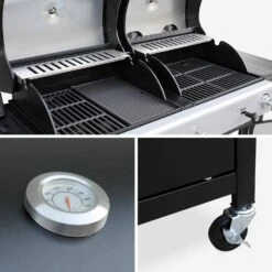 Barbecue Gaz 3 En 1, 3 Brûleurs Dont 1 Feu Latéral -Jardin Et Extérieur bbq2302in1sb 023e85a4b6010d9ffb647ce1eca11347