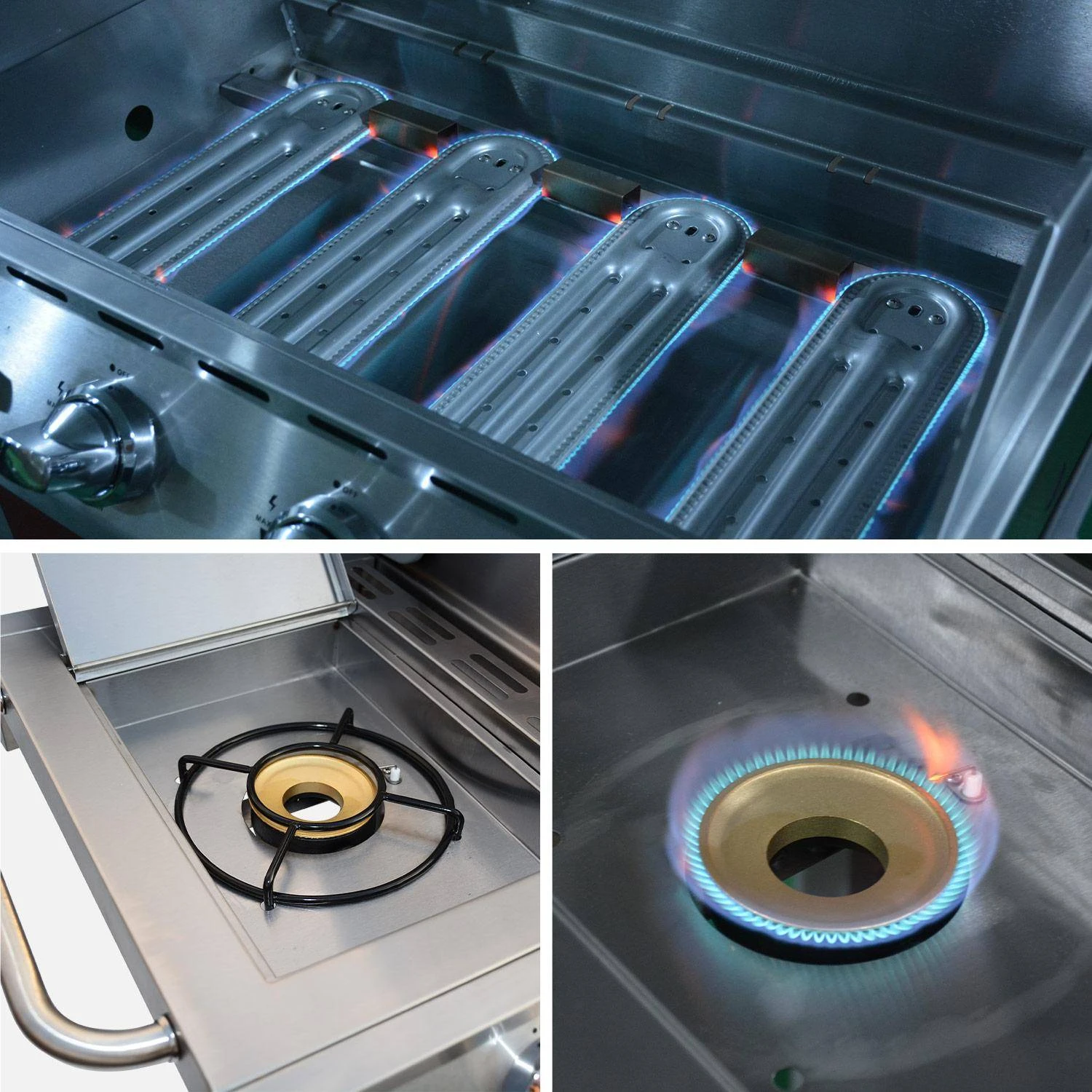 Barbecue Gaz 5 Brûleurs Dont 1 Feu Latéral Couleur : Noir 9 Barbecue Gaz 5 Brûleurs Dont 1 Feu Latéral Couleur : Noir – Image 7