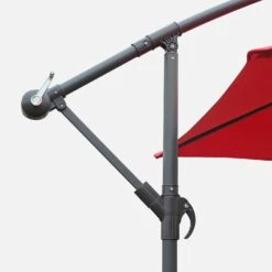 Parasol Déporté Rond 350cm Couleur : Rouge -Jardin Et Extérieur bu350red 551dc33300c1abb5e174b02684bd3324