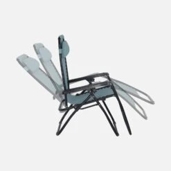 Fauteuil Relax Pliable Multi Positions Textilène (lot De 2) Couleur : Émeraude -Jardin Et Extérieur campchrx2em ec721e915241108cc5020cb7f29e63d5