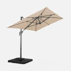 Parasol Déporté Rectangulaire 2x3m Couleur : Beige -Jardin Et Extérieur cdukd2x3bg 2181549bda6be66619585b8980ad5313
