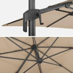 Parasol Déporté Rectangulaire 2x3m Couleur : Beige -Jardin Et Extérieur cdukd2x3bg 4a9afd1b4579500bbe08320ce6504406