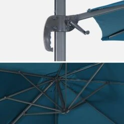 Parasol Déporté Rond Ø 350cm Couleur : Bleu Canard -Jardin Et Extérieur cdukd350bd 2802504bcd6d83ecc8caeec8db397af5