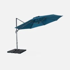 Parasol Déporté Rond Ø 350cm Couleur : Bleu Canard -Jardin Et Extérieur cdukd350bd 7852fb27fc5131018c4b2f72423c2e76