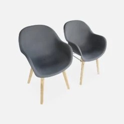 Fauteuil Scandinave Acacia (lot De 2) Couleur : Gris -Jardin Et Extérieur cemarmgyx2 3868557faf9fe5f3afc0c23b8bfcfb6b