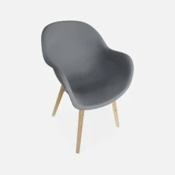 Fauteuil Scandinave Acacia (lot De 2) Couleur : Gris -Jardin Et Extérieur cemarmgyx2 57b6bbdd45f0213604651bb9cb7ae627
