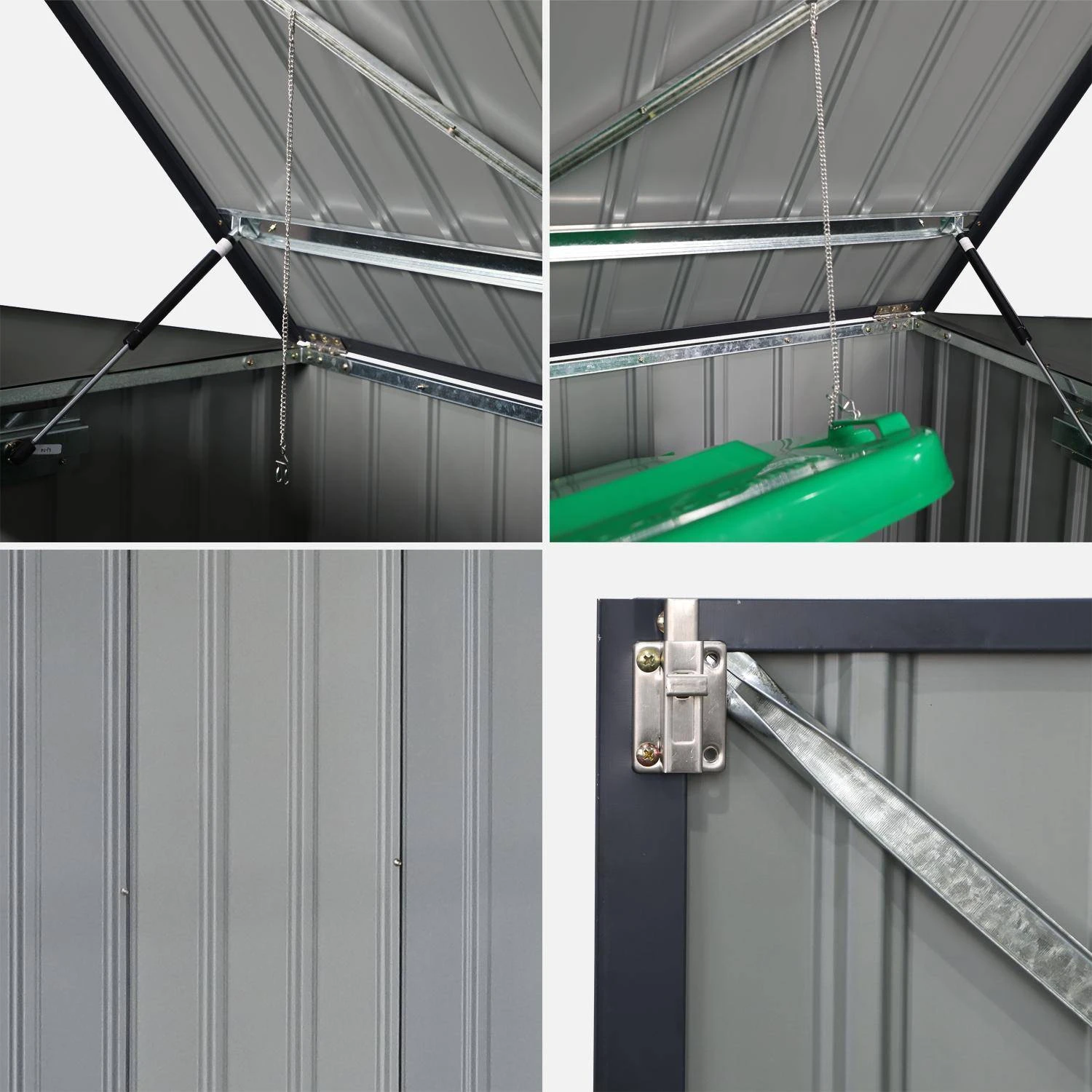 Cache Poubelle 1,75m² En Acier Galvanisé 11 Cache Poubelle 1,75m² En Acier Galvanisé – Image 9