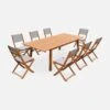Table De Jardin Extensible Bois , 8 Chaises