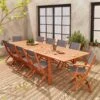 Table De Jardin Extensible Bois, 10 Chaises Couleur : Bois / Anthracite -Jardin Et Extérieur ec300r10at ec2edf4a63fdb3260c30177cb28cd264