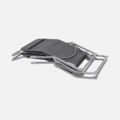 Bain De Soleil Textilène Pliant Avec 2 Positions (lot De 2) Couleur : Anthracite -Jardin Et Extérieur glidx2at 11e91008104fe97f44148d6ff3e52293