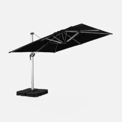 Parasol Déporté Carrée 3x3m Couleur : Noir -Jardin Et Extérieur hdu3x3bk 03e78512ffc4af94e178f309b0b383a3