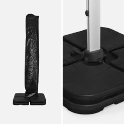 Parasol Déporté Carrée 3x3m Couleur : Noir -Jardin Et Extérieur hdu3x3bk 07b848b8e8b06e75e8a4b2970f9a2656