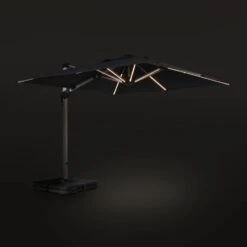 Parasol LED Déporté Carré 3x3m Couleur : Anthracite -Jardin Et Extérieur hdu3x3leddkgy 02736a561fa791438ae3068961a70f84