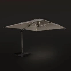 Parasol LED Déporté Rectangulaire 3x4m Couleur : Taupe -Jardin Et Extérieur hdu3x4ledbn 524316bd548fbf85525bd6af5f44dcec