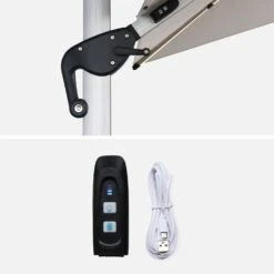 Parasol LED Déporté Carré 4x4m Couleur : Beige 14 Parasol LED Déporté Carré 4x4m Couleur : Beige -Jardin Et Extérieur hdu4x4ledbg 4727a9572fbcc86cb4159ec99db7cb61