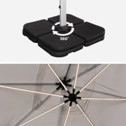 Parasol LED Déporté Carré 4x4m Couleur : Beige 15 Parasol LED Déporté Carré 4x4m Couleur : Beige -Jardin Et Extérieur hdu4x4ledbg e745f827abc8d3809cde232dc490ed9f