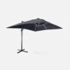 Parasol LED Déporté Rectangulaire 3x4m Couleur : Gris -Jardin Et Extérieur hu3x4ledgy fdeaad1ec126d9d8aa0269f828f02570