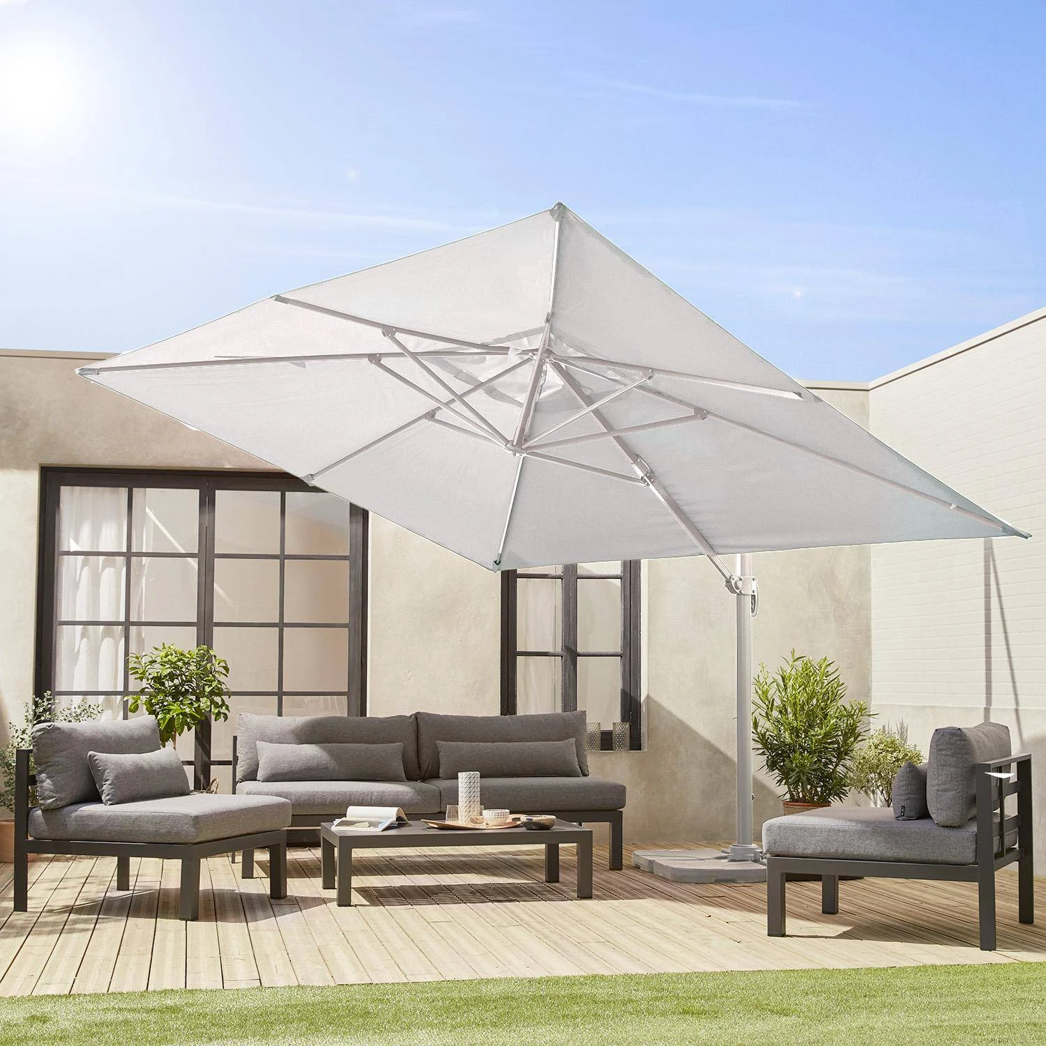 Parasol Déporté Rectangulaire 3x4 M 4 Parasol Déporté Rectangulaire 3x4 M – Image 2