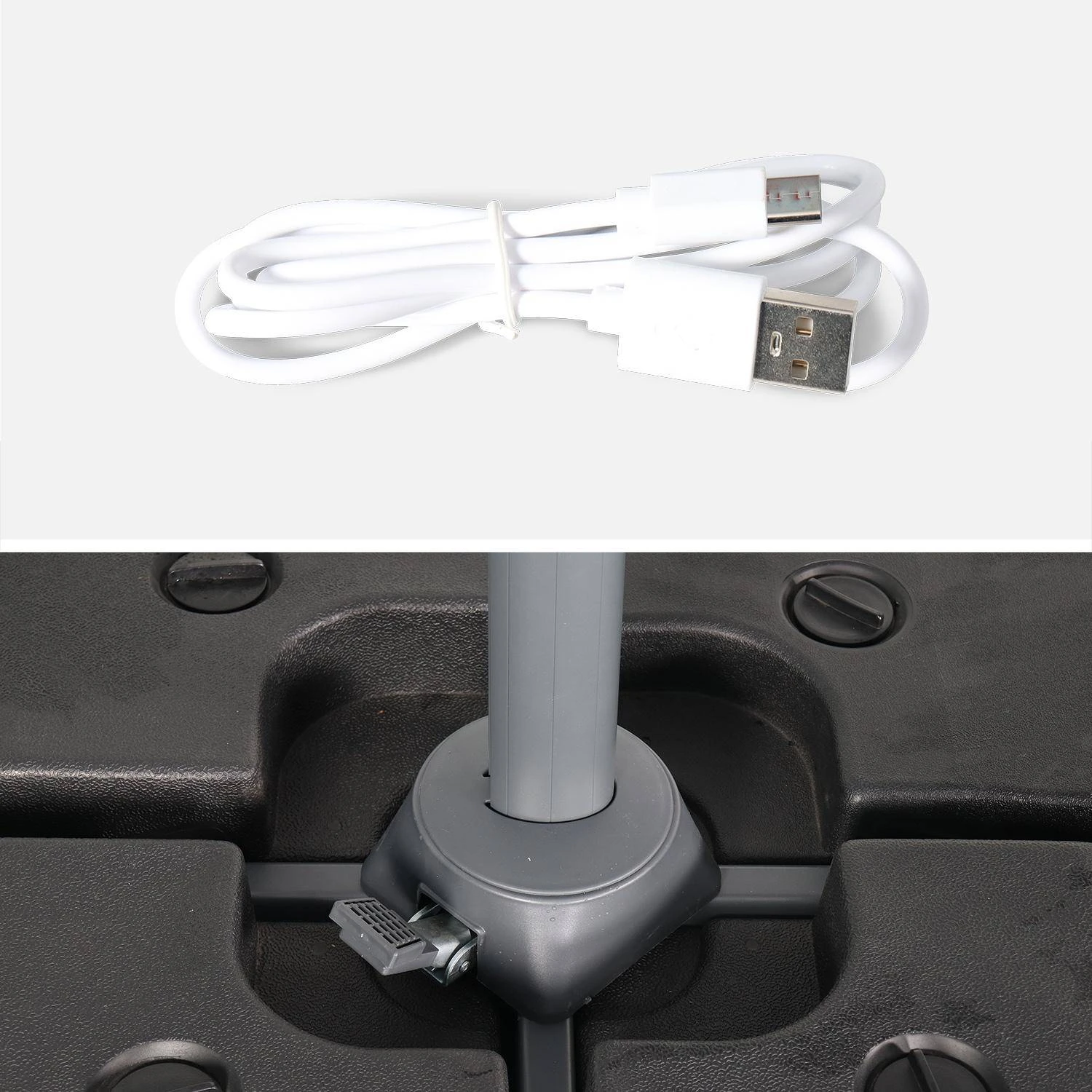 Parasol LED Déporté Rond 3m 10 Parasol LED Déporté Rond 3m – Image 8