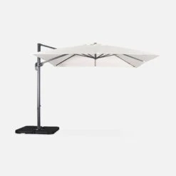 Parasol Déporté Carré 3x3m Couleur : Ecru -Jardin Et Extérieur hukd3x3ecru 25b2469a289275cb879d3204108b16de