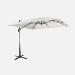 Parasol Déporté Carré 3x3m Couleur : Ecru -Jardin Et Extérieur hukd3x3ecru d29adab13632588dba3961c1a8348c21