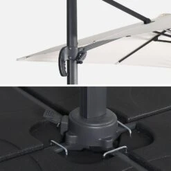 Parasol Déporté Carré 3x3m Couleur : Ecru -Jardin Et Extérieur hukd3x3ecru dc79f5fc09ed25f3708c5d2514f87ac1