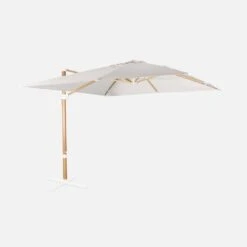 Parasol Déporté Carré 3x3m, Mât Effet Bois Couleur : Ecru -Jardin Et Extérieur hukd3x3wdecru 62c4d2a518dedb8a3e2dc4e4f43bcfb3