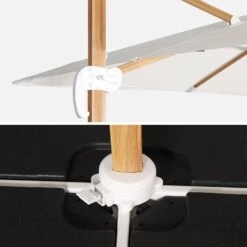 Parasol Déporté Carré 3x3m, Mât Effet Bois Couleur : Ecru -Jardin Et Extérieur hukd3x3wdecru ffdf26bcf9b2cc822baa320c904bbede