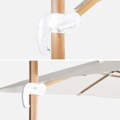 Parasol Déporté Rectangulaire 3x4m, Mât Effet Bois Couleur : Ecru -Jardin Et Extérieur hukd3x4wdecru 758b2bc0227ecaa4c53d5475c5aea042