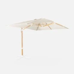 Parasol Déporté Rectangulaire 3x4m, Mât Effet Bois Couleur : Ecru -Jardin Et Extérieur hukd3x4wdecru b26af9218ce1a6844ce6c6c1e15a6809