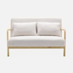 Banquette Scandinave 2 Places En Bois Et Tissu Bouclette -Jardin Et Extérieur iacsca2boucl 4f1f721af2828ee3cf24abb5c00a357d