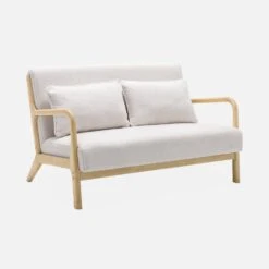 Banquette Scandinave 2 Places En Bois Et Tissu Bouclette -Jardin Et Extérieur iacsca2boucl e6622df49b09350d70ac546c39124e51