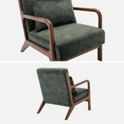 Fauteuil Scandinave Velours Et Bois D'hévéa Teinté Noyer Clair Couleur : Kaki 9 Fauteuil Scandinave Velours Et Bois D'hévéa Teinté Noyer Clair Couleur : Kaki -Jardin Et Extérieur iacscalwlvvkak 300ea1d6b1a2d53db6d5b00638cda127