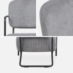 Fauteuil Rétro Velours Côtelé -Jardin Et Extérieur iarmstvvgy 763e9bf1d5955df2dbdc59136d13c0fc