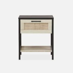 Table De Chevet Scandinave Effet Bois Et Cannage (lot De 2) -Jardin Et Extérieur ibcanbesidex2 bc36d050d9321ab90ac43a4e88bf3ba3