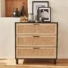 Commode Scandinave Bois Et Cannage 3 Tiroirs -Jardin Et Extérieur ibcanchest3d 1f0a5614ac09f84d93019159516fb239