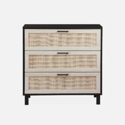 Commode Scandinave Bois Et Cannage 3 Tiroirs -Jardin Et Extérieur ibcanchest3d d30a003ebf861811b6363b7cc818a77d