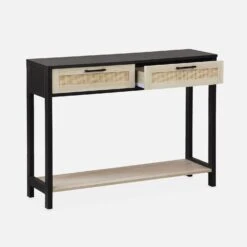 Console Scandinave Effet Bois Et Cannage -Jardin Et Extérieur ibcanconsole 15297d60a0cfb107babc8292cfcef6be