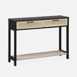 Console Scandinave Effet Bois Et Cannage -Jardin Et Extérieur ibcanconsole 2be4809812dd746724af24e1e262f4e9