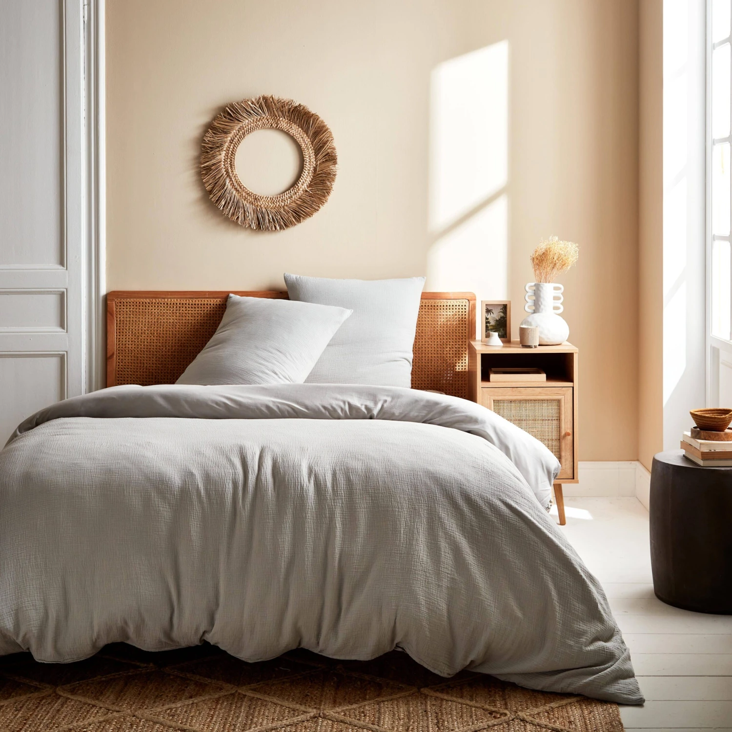 Parure De Lit Gaze De Coton Gris Clair 3 Parure De Lit Gaze De Coton Gris Clair