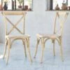 Chaise De Bistrot Vintage Bois (lot De 2) Couleur : Naturel -Jardin Et Extérieur ibelchrx2nat 36bdda737c042f7a404a4cd6eee2f1cb