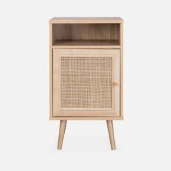 Table De Chevet Scandinave En Cannage Couleur : Naturel 11 Table De Chevet Scandinave En Cannage Couleur : Naturel -Jardin Et Extérieur ibobedside b51ee91aebf954f8f40bb17f7050c61f