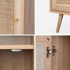 Table De Chevet Scandinave En Cannage (lot De 2) Couleur : Naturel -Jardin Et Extérieur ibobesidex2 bb56c2526853a3a12e7bcf75cf15f691