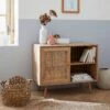 Buffet Scandinave Effet Bois Et Cannage 1 Porte 80 Cm Couleur : Naturel -Jardin Et Extérieur ibosideboardm b5f1b25dd1bd66724c9cae93ba5bc12a